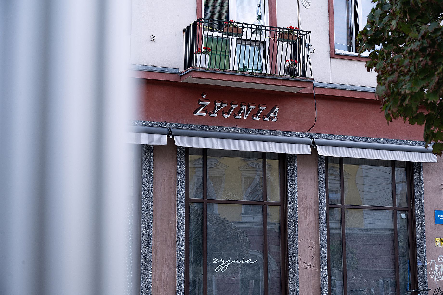 Szyld Żyjni, nowej galerii po remoncie