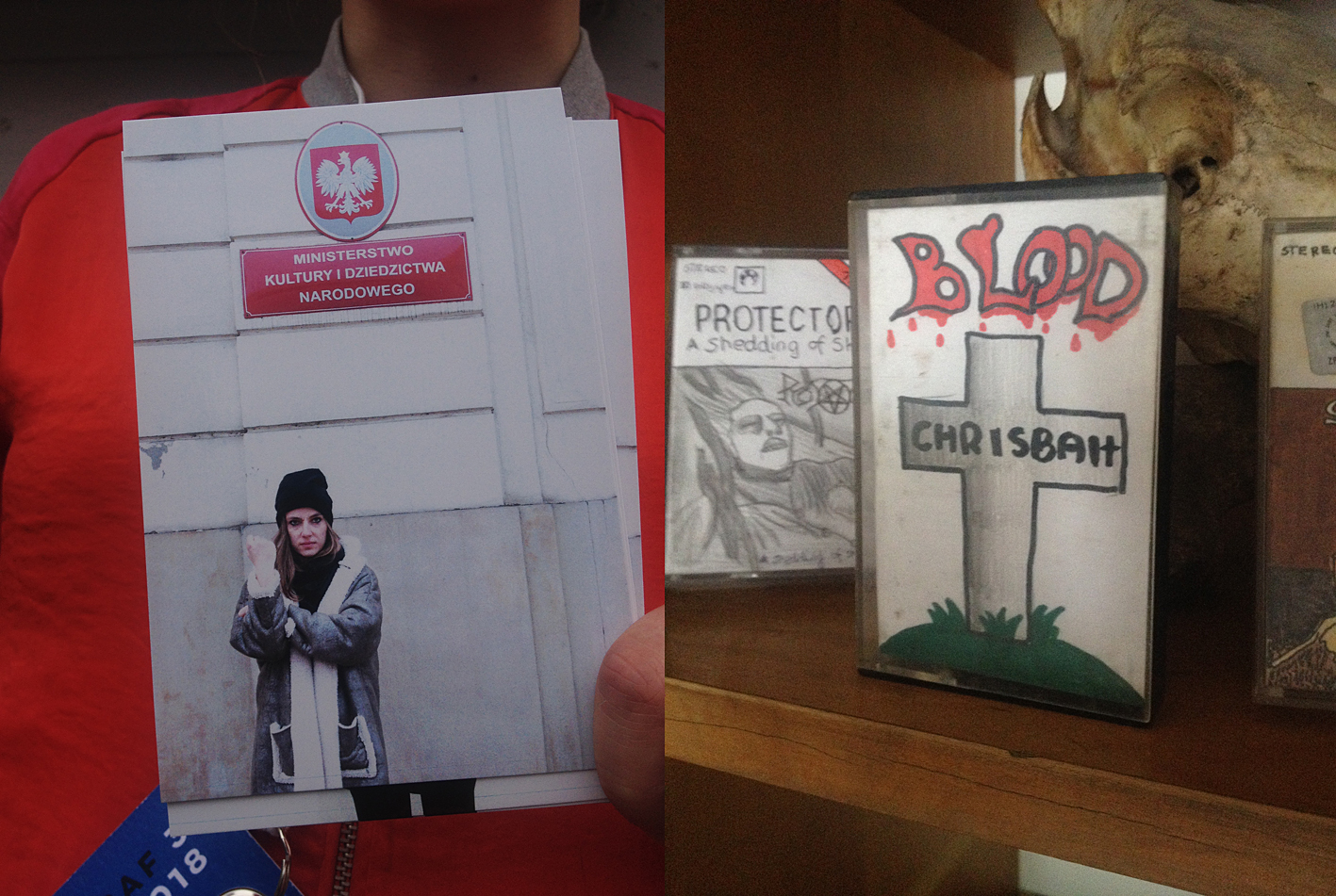 prace Irminy Rusickiej  i Marka Rachwalika z wystawy „Łza dla cieniów minionych"