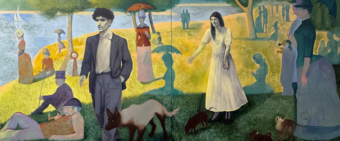 Niedzielne popołudnie, Krzysztof Gil, 2026, dyptyk olej, płótno